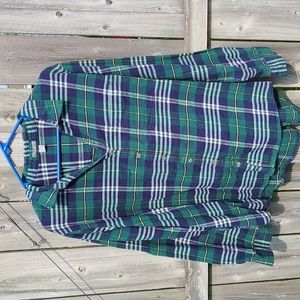 Soft Plaid Top Button Down